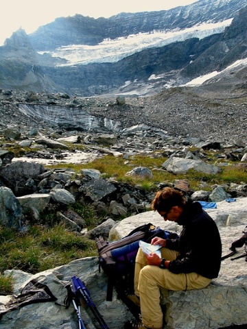 Position check: 'Confirming our location in the Austrian Alps'.