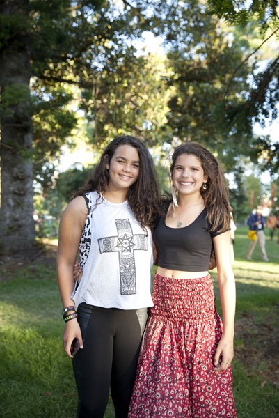 WOMADelaide 2014: Alex, 12 and Paloma, 12 from Melbourne enjoy the festival
