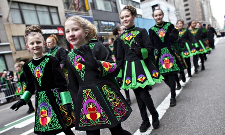 Young marchers at 2013's St Patrick's Day parade in New York.
