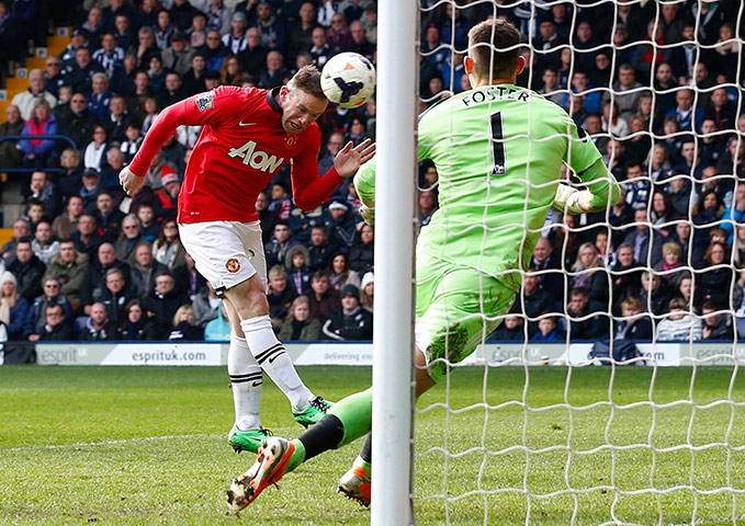 United v West Brom: Manchester United's Rooney scores 