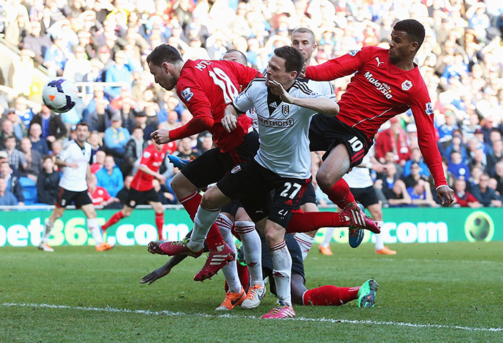 Saturday Round-up: Sascha Riether of Fulham scores an own goal 