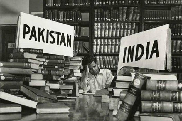 The Calcutta National Library partition of books during partition of India and Pakistan, 1947.