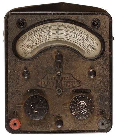 A volt meter, used in the construction of the Titanic at Harland & Wolff shipyard, belonging to yard worker Thomas McCauley.