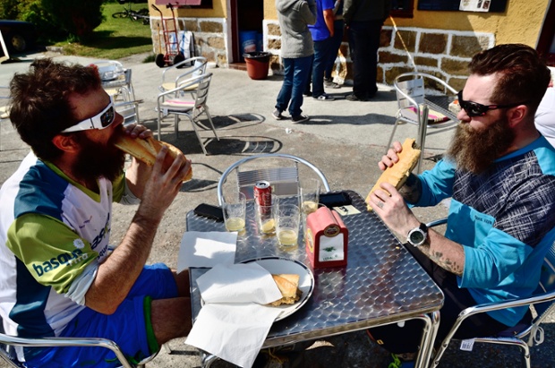 Omelette sandwiches at Kantina Jaizkibel