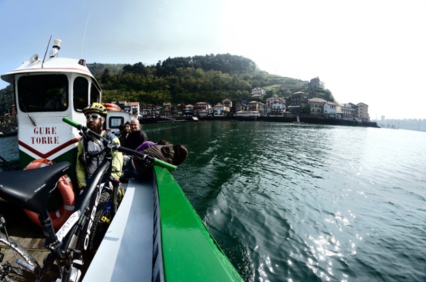 The ferry from the fishing town of Pasai Donibane