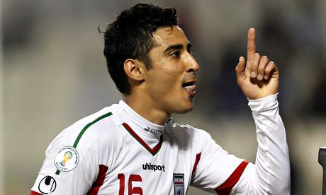 Reza Ghoochannejhad in action for Iran