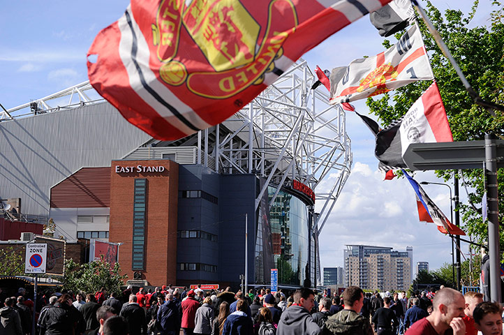 United v Norwich: Old Trafford flags