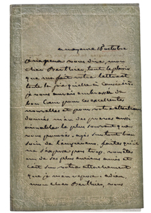 Joséphine Bonaparte letter to Alexandre Berthiere