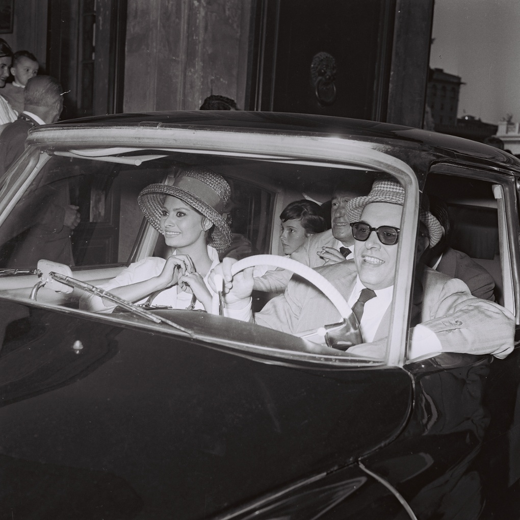 Carlo Ponti, Sophia Loren and Vittorio De Sica in Rome, 1961.
