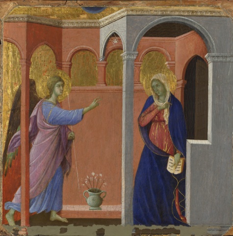 The Annunciation by Duccio.