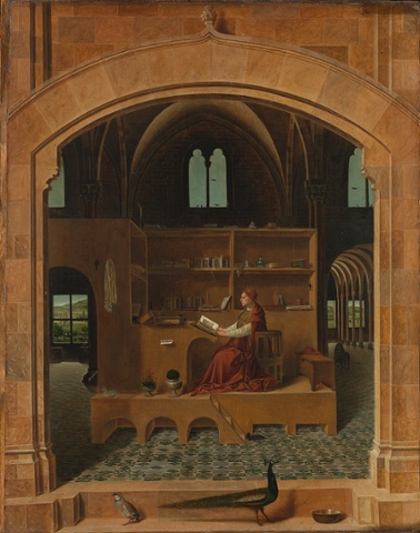 Saint Jerome in his Study by Antonello da Messina (c1475).