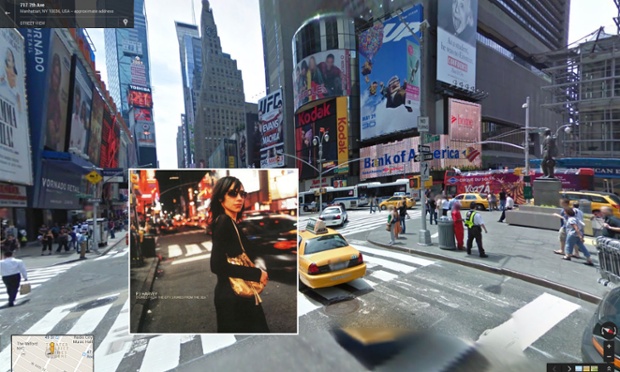 Album covers in Google Street View