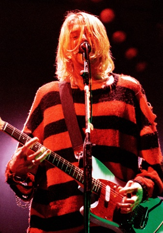 Kurt Cobain of Nirvana, in concert 25/10/1993.