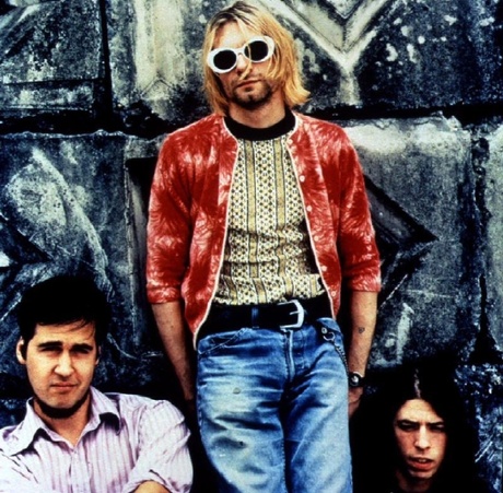 Cobain is shown in a file photo with 
