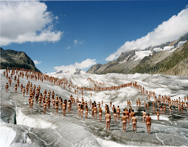 Spencer Tunick: Switzerland, Aletsch Glacier 2 (Greenpeace) 2007