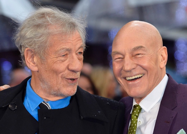 Ian McKellen and Patrick Stewart, X-Men premiere