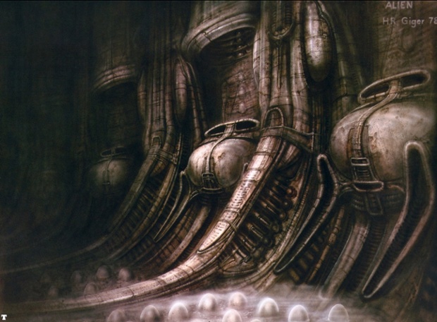 HR Giger artwork for Alien.