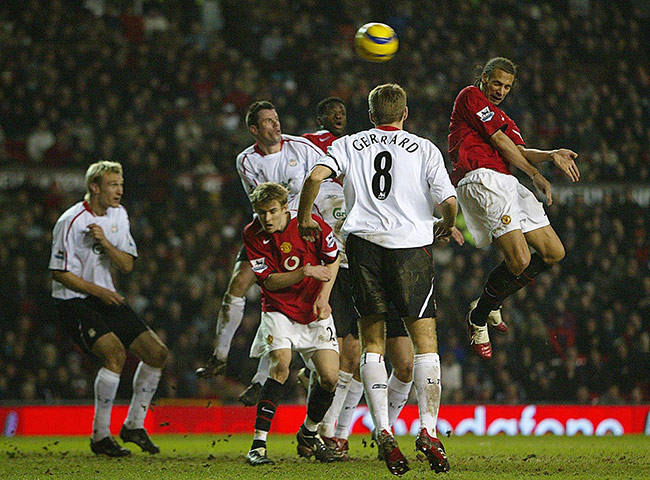 rio at united: Rio scores against Liverpool