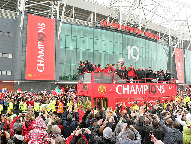 rio at united: Manchester United Premier League Winners Parade