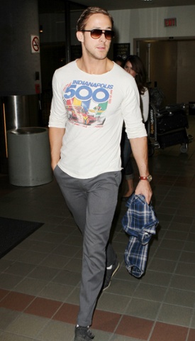 Ryan Gosling  arriving at the LAX, Los Angeles, America - 15 Sep 2010