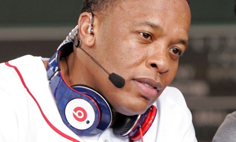 Dr. Dre wearing Beats headphones