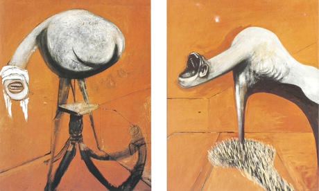 francis bacon's 1944 painting three studies for figures at the base of a crucifixion