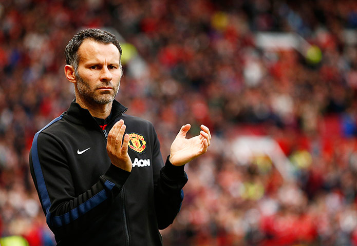 United Hull: Manchester United interim manager Ryan Giggs before the match against Hull