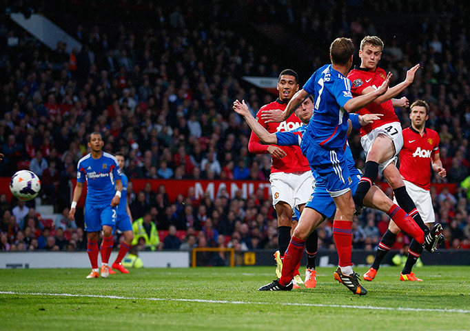 United Hull: Manchester United's Wilson scores a goal against Hull
