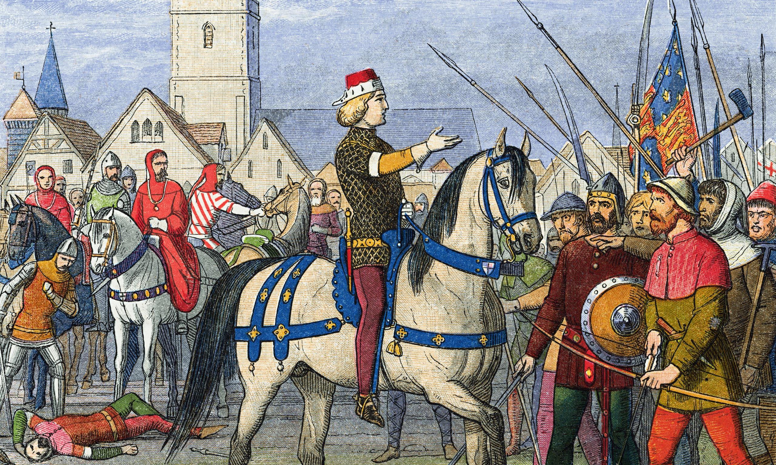 События 14 15 веков. Восстание уота Тайлера в Англии. Крестьянское восстание уота Тайлера. Крестьянское восстание 1381 Англия.