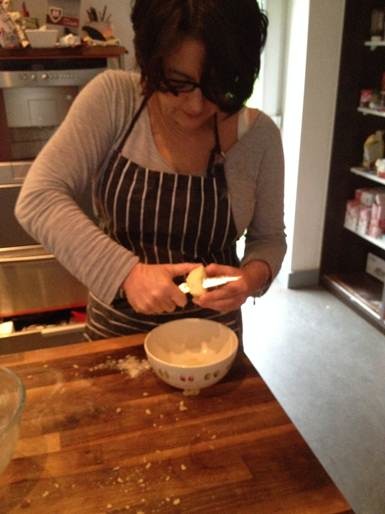 bake off: Sarah baking apple tart