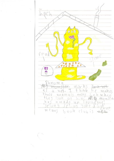 Monster drawing entries: By Mohini