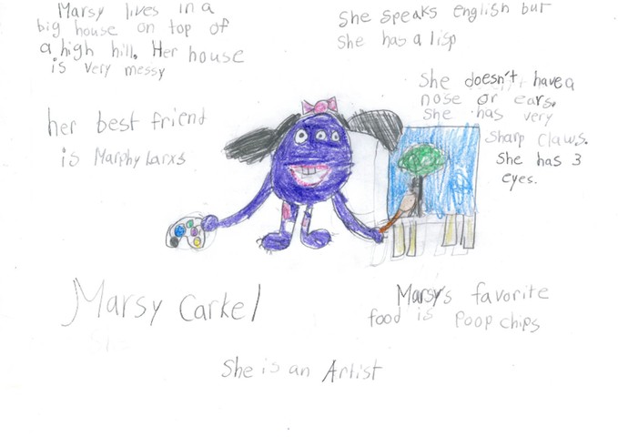 Monster drawing entries: By Annika, aged 7
