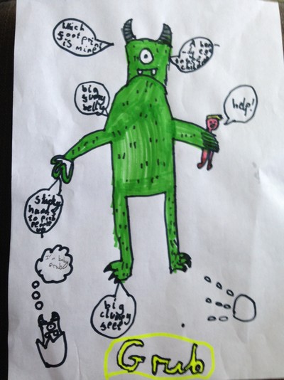 Monster drawing entries: By Lily, aged 6