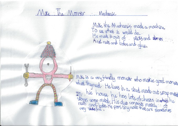 Monster drawing entries: By Ben, aged 7