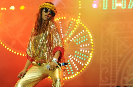 MIA on the West Holts stage at Glastonbury, Friday night.