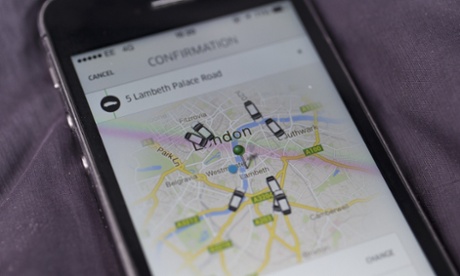 Uber ridesharing app