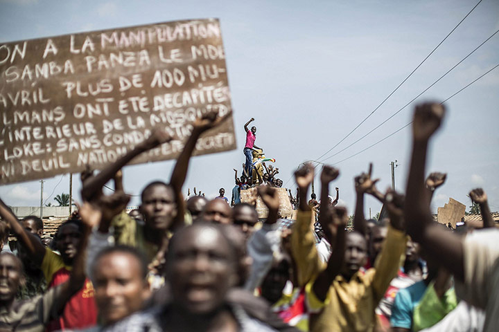 20 Photos: Residents demonstrate in the 'Muslim enclave' of the PK5 district in Bangu