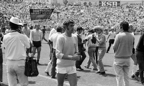 England goalkeeper Peter Bonetti walks dejectedly off the pitch after the World Cup quarter-final against West Germany in 1970.