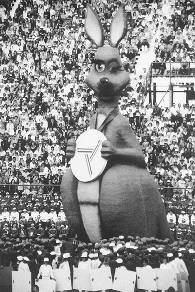 opening ceremonies: Matilda, the giant motorised mascot of the 12th Commonwealth games