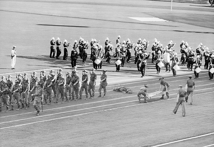 opening ceremonies: Soldier Collapsed On Parade