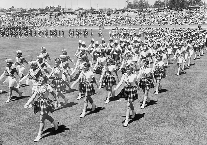 opening ceremonies: Marching Girls