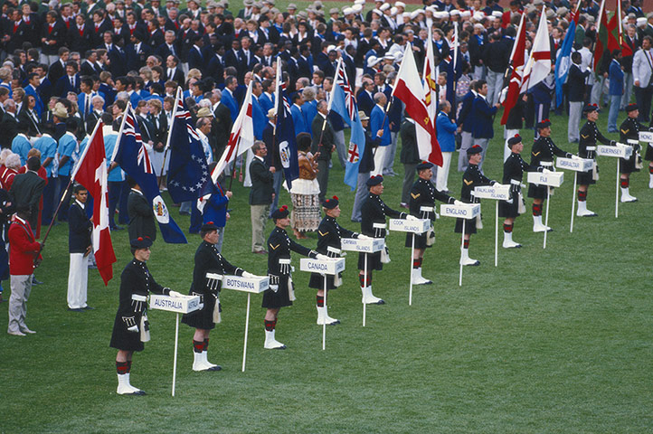 opening ceremonies: ritish Army personnel on ceremonial duty 