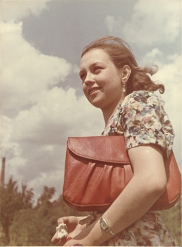 Student. Beginning of 1950s Colour print.