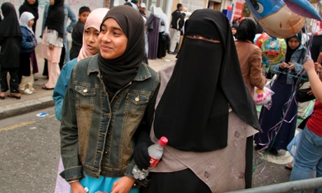 Muslim girls in Whitechapel, east London.