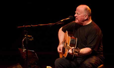 Christy Moore performs on stage at London's Royal Festival Hall on April 4, 2012.