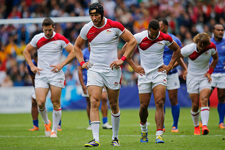 Rugby Sevens TJ: Dejected England players