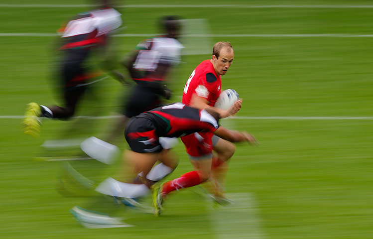 Rugby Sevens TJ: Lee Williams of Wales sprints