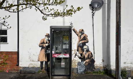 Banksy's GCHQ artwork vandalised in Cheltenham