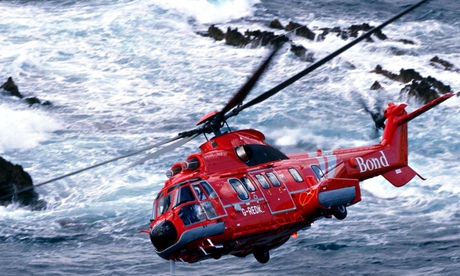 a bond super puma helicopter similar to one that crashed in the