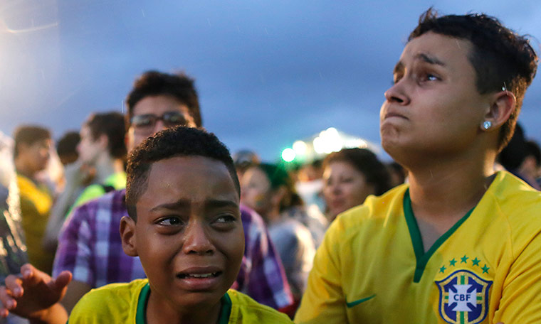 brazil mourns: Brazil fans